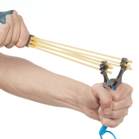 Metal slingshot in the braid, color mix-5