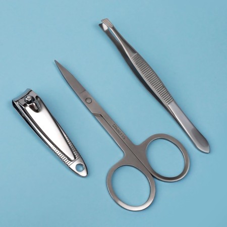 Manicure set, 3 objects, silver color-2