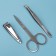 Manicure set, 3 objects, silver color