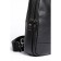 Male sling bag, genuine leather, de-gosa black, 15x7x28 cm