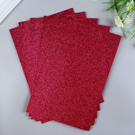 Foamiran glitter Magic 4 Hobby 2 mm cent. raspberry, 20x30 cm-1