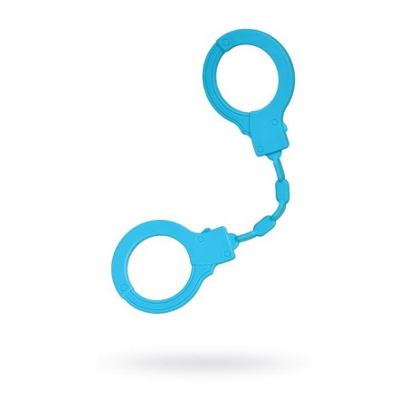 Toyfa A-Toys silicone handcuffs, silicone, blue color, 33 cm