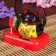 Plastic pendulum from the solar battery "Cat Mani-Neko with a tree" Black 8x10x6 cm