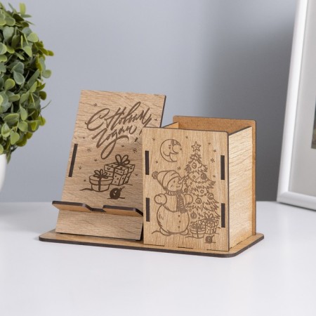 The desktop organizer "Snowman" 18x12.5x9 cm (set of 8 parts)-2