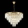 Suspended chandelier ST LUCE. SL1624.203.15. Ercolano. 15x40 watts, E14, 80x80x56 cm, Shampan