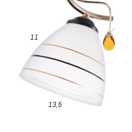 Chandelier 2016/5 E27 60W gold-black 44x44x19.5 cm Bayerlux-5