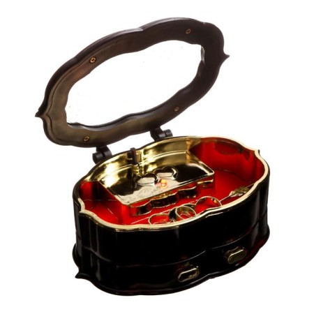 Casket Musical oval "Carved" 12x8x5 cm-4