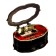 Casket Musical oval "Carved" 12x8x5 cm