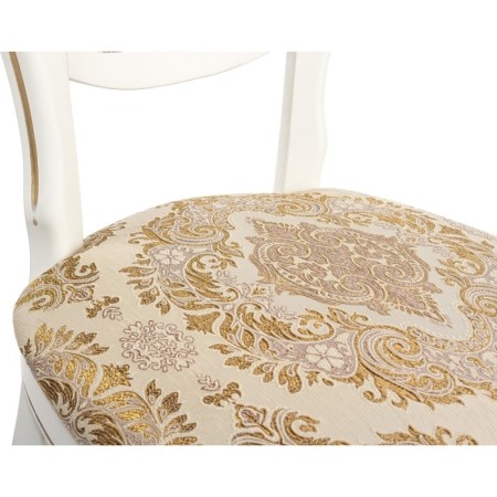 Wooden chair Adriano Buke/Fabric, milk/beige 50x54x96 cm-7
