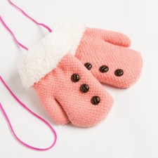 Baby mittens minku with buttons, 15 rp (15 cm), cent