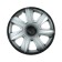 Wheel caps R15 "Joy", silver-black, carbon, set 4 pcs