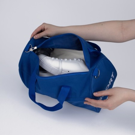 Sports bag with lightning, long belt, blue color-4