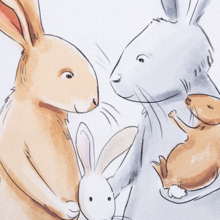 Towel "Ethel" Bunnies 40x73 cm, 100% HL, sarzha 190 g/m2-2