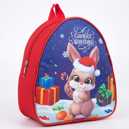 New Year's children's backpack "Sweet moments", a bunny, for the New Year-1