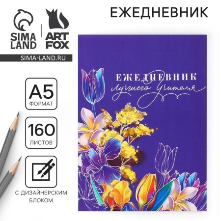 Diary "Diary of the best teacher", A5 format, 160 sheets, soft cover