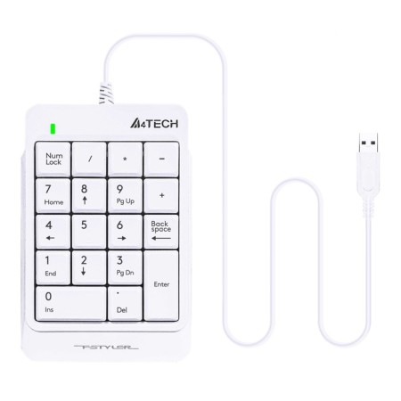 Numeric block A4Tech FSHELER FK13P White USB SLIM for laptop (FK13P White)-5