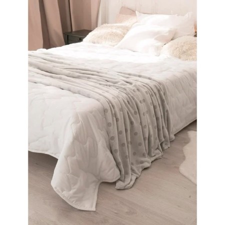Blanket - "peas" bedspread, size 150x200 cm, gray color