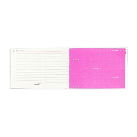 The weekly dated 2025, Escalada "Snake", 180 x 127 mm, soft cover, PVC, 64 sheets, pancake embossing, block 70, raspberry-14