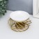 Aroma lamp metal, ceramics "Geometry Weaving" gold 7.5x13x13 cm