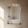 Lotus mirror, wall, with a shelf, 48 × 55 cm