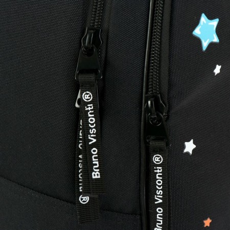 School backpack Bruno VisConti, 42 x 31 x 14 cm, ergonomic back, "magic fox"-3
