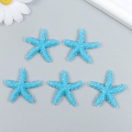Decor for creativity Plastic "Blue Sea Star" Sugar 3.8x0.5x3.8 cm-2