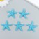 Decor for creativity Plastic "Blue Sea Star" Sugar 3.8x0.5x3.8 cm