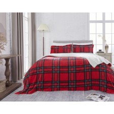 Покрывало с наволочками Arya Home Gloria, размер 200х220 см, 50х70 см - 2 шт, цвет красный