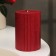Candle "Relief", 7 × 10cm, red metal