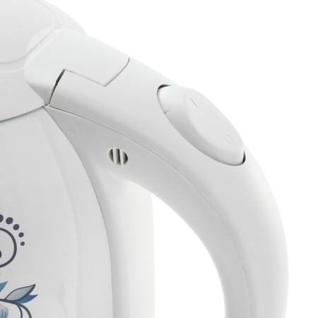 Electric Dobrynya kettle DO-1214, Metal, 2 l, 2000 watts, white with blue colors-2