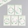 Cardboard "Wreath" set 10 pcs (5 types) 4x6 cm