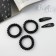 Hair set "Gloria Style" (3 gum 5.5 cm, 2 invisibility 5 cm) black
