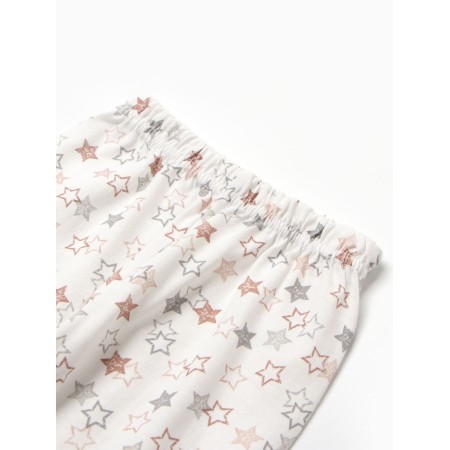 A set for a newborn (body/pants) "stars", beige color, height 68 cm-4