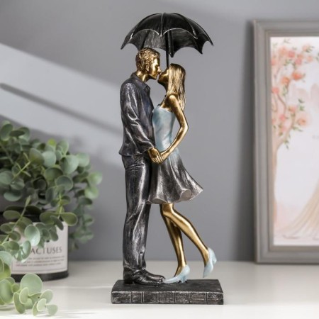 Souvenir Polystone Romance "Kiss in the rain" 29.5x11x8 cm