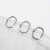 Oval for curtains, 28 × 43 mm / 33 × 48 mm, 10 pcs, silver color