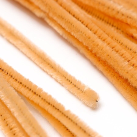 Wire with pile for crafts and decor set of 50 pcs., Size 1 pc. 30 × 0.6 cm, sandy color-1