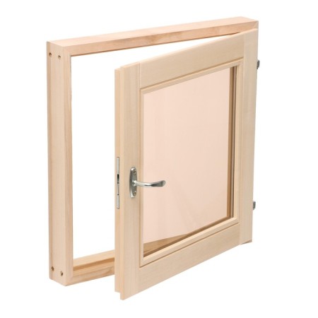 Window, 50 × 50cm, single -chamber double -glazed window, linden bronze-2