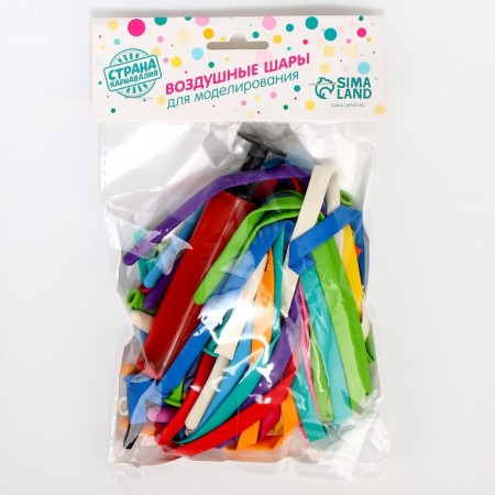 Ball for twisting 160, set 36 pcs. + pump, mix color-2