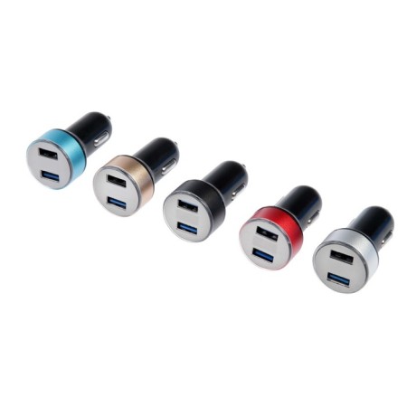 Automobile voltmeter, Torso 12-24 V char, 2 USB 2A, mix-1