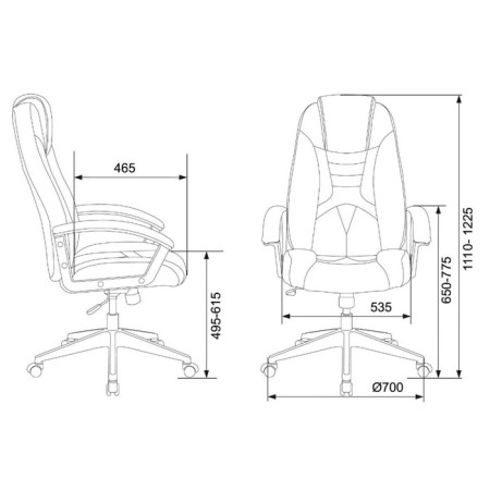 Playing armchair zombie 8 black/blue, eco.-7