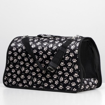 Bag - Carriage for animals "Happy" paws, black, size L, 53 x 21 x 29 cm-2