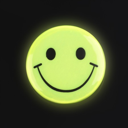 The reflective icon "Smile", d = 3 cm, yellow color-4
