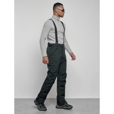 Semi-combinezone ski insulated male winter, size 48, dark green color-5