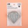 Thermal appliance "diamond", with shimer, 7 × 7.5 cm, silver color