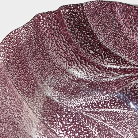 Glass salad "Drachna", d = 33 cm, burgundy color-8