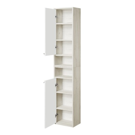 Aquaton “Fly” wardrobe 1-spine, white color, oak craft left-3