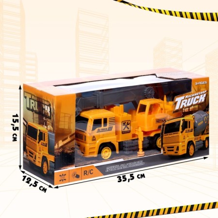 Radio -controlled "construction" truck, with a tap, works from batteries-6