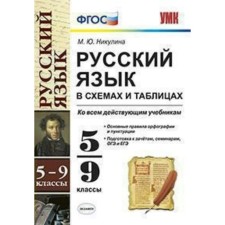 Directory. GEF. Russian language in diagrams and tables 5-9 grade. Nikulin M. Yu.