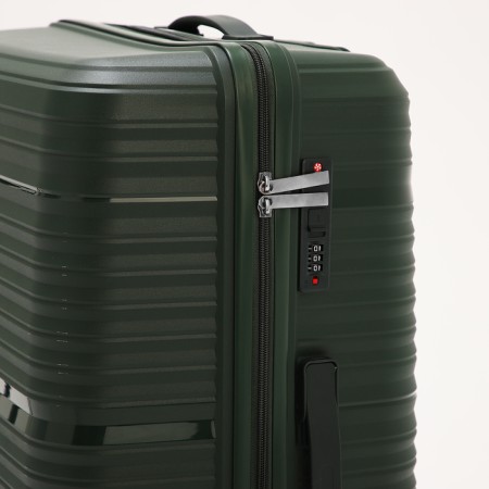 Big suitcase 28 ", lightning department, code castle, 4 wheels, green color-3