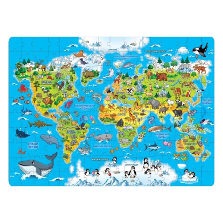 Children's puzzle "Animals of our planet", 160 elements-1